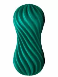 Нереалистичный мастурбатор Tenga Flex Fizzy Green, 20 см, ТПЭ, зеленый