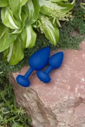 Аккумуляторная маленькая анальная пробка Gplug с вибрацией - неоновый синий