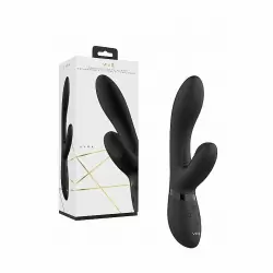Изогнутый вибратор-кролик Kyra, с функциями пульсирующее воздействие и мгновенный оргазм, 21,3 см, черный