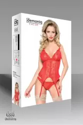 Корсаж и трусики  Demoniq Chloe красного цвета – S