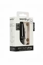 Анальная пробка для ношения Slim Butt Plug, 8,3 см, силикон, черный 