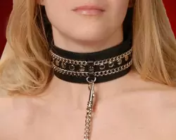 Ошейник с поводком Black Wind