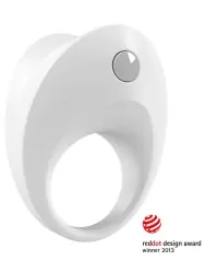 Эрекционное кольцо Ovo  B10 с вибрацией – белый