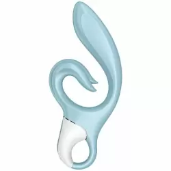 Изогнутый вибратор-кролик Satisfyer Love me, с двумя моторами, 12 режимов, голубой