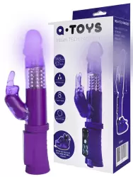 Вибратор-ротатор с клиторальным стимулятором кроликом TOYFA A-Toys на присоске – фиолетовый