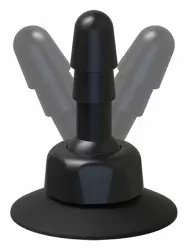 Фиксирующийся плаг для крепления фаллоимитаторов или насадок для страпонов Doc Johnson Deluxe 360° Swivel Suction Cup Plug, Vac-U-Lock, 11,4 см, АБС-пластик, черный 