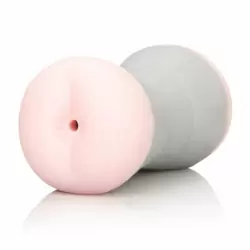 Двухсторонний мастурбатор ротик и анус Colt Double Down – розовый с серым