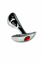 Изогнутая анальная пробка для ношения c красным кристаллом, размер S, Kanikule