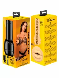 Реалистичный мастурбатор Kiiroo Feel Victoria, анатомия реальной актрисы, 22,5 см, рот