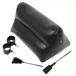 БДСМ-набор с подушкой ORION Portable Triangle, черный, в комплекте наручники, стек, перо