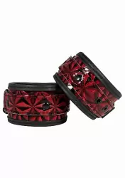 Элегантные оковы Luxury Ankle Cuffs, 39 см, черный с бордовый