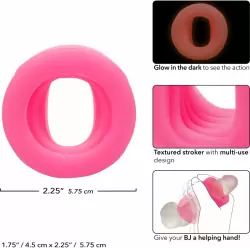 Эрекционное кольцо-бампер SLOP TOP FILTHY LUV, диаметр 3 см, силикон, светящийся, розовый