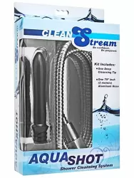 Очищающий анальный душ Aqua Shot, 14 см, ПВХ, черный