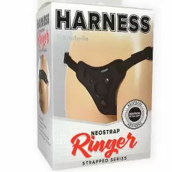 Трусики для страпона Ringer с кольцом, черные