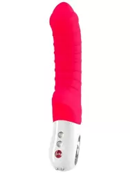 Крупный вибратор Fun Factory Tiger G5, 22,5 см, ребристый, красный