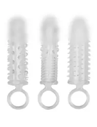 Набор из трех насадок на пенис PIECE TEXTURED EXTENSION SET