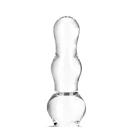 Стеклянная елочка Glass Butt Plug – прозрачный