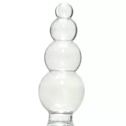 Анальная пробка с кольцом Jolie Ripples Large – прозрачная