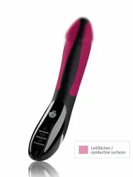 Изогнутый вибратор Mystim Tickling Truman с электростимуляцией, с реалистичной головкой, черный