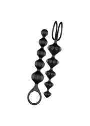 Набор анальных елочек Satisfyer Beads - черный