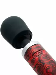 Мощный вибратор Doxy Die Cast, 37 см, силикон, принт Розы