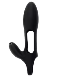Двойная вибронасадка на пенис Evolved Nautilus, 15,2 см, 7 режимов, с пультом Д/У, силикон, черный
