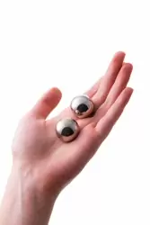 Металлические вагинальные шарики TOYFA диаметром 2,5 см - серебристый