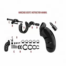 Насадка на пенис из пвх #03 Chastity 4.5 Inch Cock Cage Black