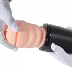 Перезаряжаемый маструбатор вагина RF в тубе - телесный с черным