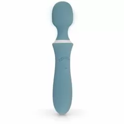 Мощный вибратор The Orchid Wand Vibrator, 5 режимов, 25,5 см, силикон, голубой