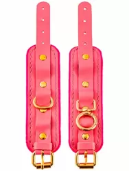 Миниатюрные наручники Pecado BDSM «МИНИ», двуслойные, натуральная кожа, розовые