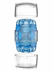 Нереалистичный мастурбатор Fleshlight Quickshot Turbo Blue Ice, структуру Turbo Tech, 11 см, ТПЕ