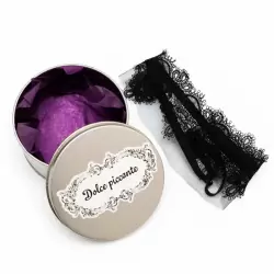 Кружевная маска-диадема ручной работы Dolce Piccante Delicati pizzi - черный