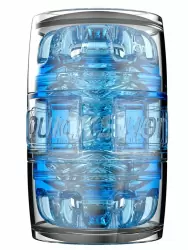 Нереалистичный мастурбатор Fleshlight Quickshot Turbo Blue Ice, структуру Turbo Tech, 11 см, ТПЕ