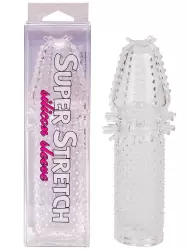 Насадка закрытая Super Strech Sleeve силиконовая – прозрачная