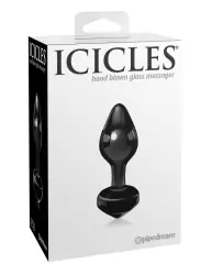 Анальный стимулятор Icicles No. 44 из стекла – черный