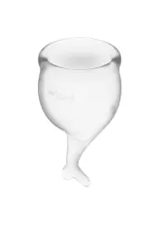 Набор менструальных чаш Satisfyer Feel secure Menstrual Cup, 15 и 20 мл, силикон, прозрачный