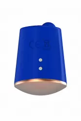 Клиторальный стимулятор с вибрацией и ротацией Dazzling (синий)