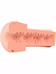 Реалистичный мастурбатор Mystim Opus E Donut, с электростимуляцией, 21,5 см, анус, свело-телесный