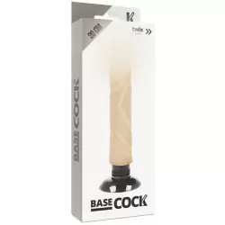 Вибромассажер BASECOCK REALISTIC VIBRATOR 2-1 FLESH 20CM
