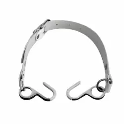 Кляп с крючками белый