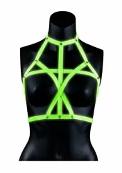 Портупея Bra Harness - Glow in the Dark - Neon Green/Black - S/M