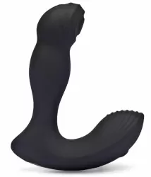 Мощный стимулятор простаты BlueLine Thumper - Prostate Flicking, с пультом Д/У, 13,5 см, 4 режима, силикон