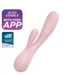 Вибратор Satisfyer Mono Flex с возможностью управления через приложение - розовый