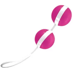 Вагинальные шарики Joyballs Bicolored со смещенным центром тяжести – розовый с белым