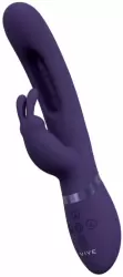 Вибратор-кролик Shots Toys Mika с язычком для стимуляции точки G, с тремя моторами, 30 режимов, с функцией мгновенного оргазма, перезаряжаемый, фиолетовый