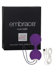 Перезаряжаемые вагинальные шарики Embrace Love Balls – фиолетовые