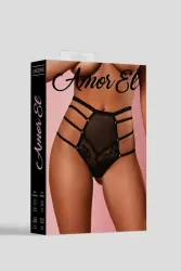 Трусики с высокой посадкой, Amor El, размер М, черные