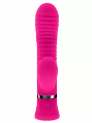 Ребристый вибратор-кролик Evolved  Next Wave, 16,4 см, 10 режимов, силикон, розовый