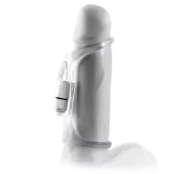 Насадка стимулирующая Vibrating Cock Sling с вибрацией – прозрачная